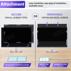 4-weg Anti-Spionageschermbeschermer Beschermfolie Eenvoudig Te Installeren Anti Blauw Licht 360 Graden Privacyfilter Voor <span class=keywords><strong>Dell</strong></span> - Product Image 6