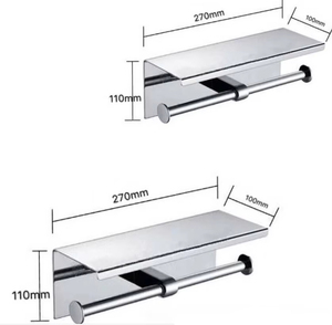 304 Stainless Steel <strong>Commercial</strong> Tissue <strong>Roll</strong> Dispenser Double <strong>Toilet</strong> Paper <strong>Holder</strong> - Product Image 6