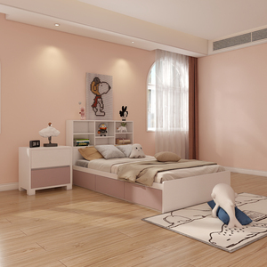 Set di Mobili Moderni <span class=keywords><strong>in</strong></span> <span class=keywords><strong>Legno</strong></span> per <span class=keywords><strong>Camerette</strong></span> da Bambina ad Altezza Regolabile per Appartamento Casa Hotel o Villa - Product Image 2