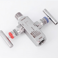 Válvula de colector de 2 vías NAI LOK 6000psi, montaje de brida 1/2 NPT, SS316 Inconel 625, colector de manómetros de 2 vías tipo R T, alta presión 414 bar