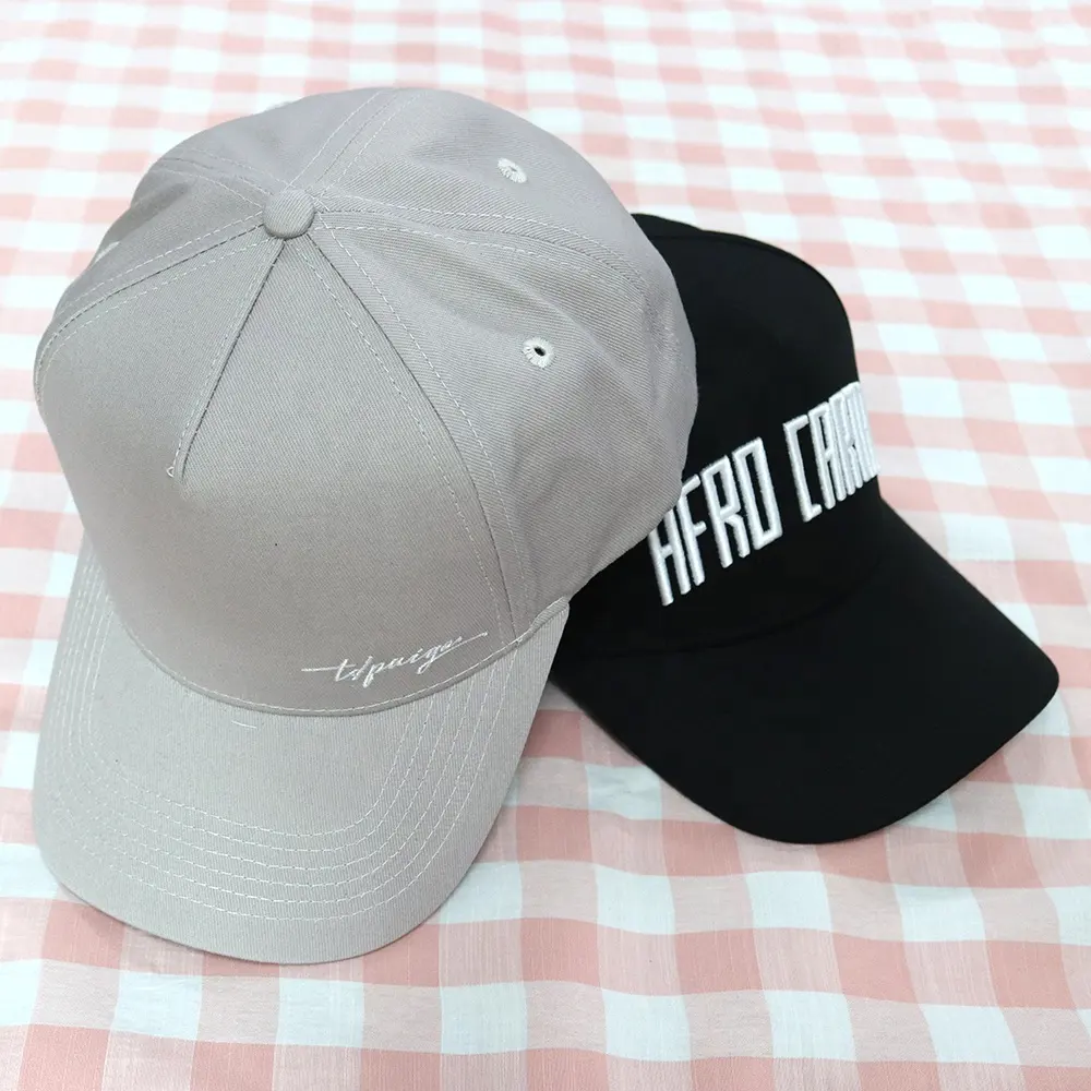 Best Quality Promotional 5 Panel Baseball Hats With Embroidery Logo Printing Taping Sports Caps For Man And Women