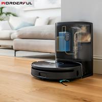 Robot Vacuum Cleaner T2 Pro Lidar Berkualitas Tinggi Terbaru untuk Rumah Tangga, Basah Kering, Kosongkan, Cuci, Isi Ulang, Dock Elektrik
