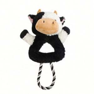 Juguetes de peluche para perros con forma de triángulo, juguetes chirriantes de cuerda interactivos para masticar para perros - Product Image 4