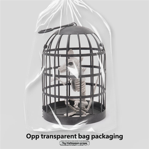 Decoraciones de Halloween de Esqueletos Horripilantes Transfronterizas, Adornos de Animales Simulados, Arreglo para Bares y Casas Encantadas, Jaula de Ratas GGK9J9U - Product Image 5