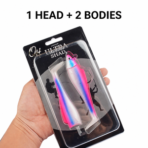 Señuelo de pesca con cabeza de plomo de 37g-65g, tipo Swimbait blando con cola de paleta de 11-13.5cm, para pesca en agua salada de lubina y pargo desde embarcación - Product Image 1