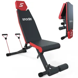 Snode material de aço ajustável para treinamento fitness, material preto personalizável, vermelho e preto, para academia, em casa