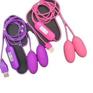 USB para salto de huevo femenino frecuencia de vibración silenciosa masturbador masculino doble salto orgasmo juguetes sexuales para adultos - Product Image 4