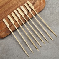 Brochettes plates en bambou compostables écologiques de qualité alimentaire pour grillades, shish kebab, fruits et viandes