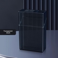 Étui à cigarettes transparent pour 20 cigarettes avec briquet USB, lumière LED respirante 7 couleurs, briquet électrique coupe-vent, accessoires pour fumeurs