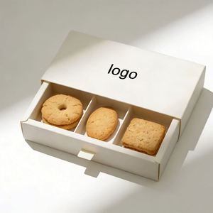Factory Direct Customizable Free Design White Paper Cookie <b>Box</b> With Compartments Food Grade Ideal for <b>Bakery</b> & Dessert Packaging - Product Image 1