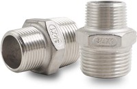 Réducteur à filetage mâle en acier inoxydable 304 Raccord de tuyau à mamelon hexagonal NPT 1 "à NPT 3/4" Adaptateur 1-1/4 à 1 pouce pour connecteur d'eau