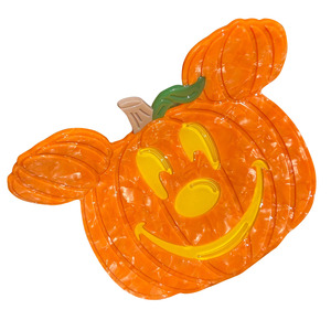 Pince à cheveux Citrouille 12 cm, Accessoire de tête d'Halloween, Unisexe, en Acétate - Product Image 3