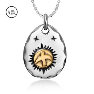 Collier en acier inoxydable avec pendentif aigle de style européen, breloques thématiques, cadeau pour hommes et femmes SP549 - Product Image 3