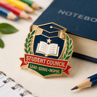 Pins de Esmalte Suave 2D y 3D Personalizados, Pins Metálicos para Solapa Escolar, Insignias Universitarias para Ceremonias y Actividades de Clubes Escolares