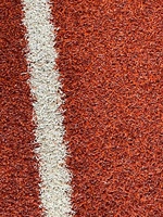 Roter Gym-Schlitten Sportrasen Teppich Bodenbelag