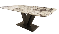 Dalles de marbre bleu montagne en pierre naturelle pour tables à manger modernes, tables de conférence exécutives, tables basses et plans de toilette