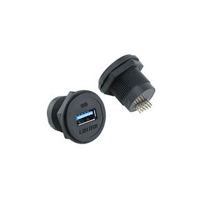 Connecteur femelle USB 3.0 <span class=keywords><strong>M22</strong></span> avec câble d'extension, contacts en cuivre, boîtier en nylon - Product Image 3