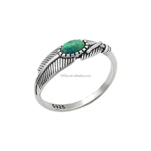 Старинное серебряное Ювелирное кольцо с бирюзовым драгоценным камнем элегантное кольцо для мужчин и женщин