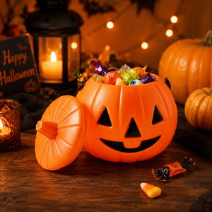 Tapa Decorativa para Cubo de Calabaza Jack-O'-Lantern de Halloween, Portátil, para Fiestas Escolares y de Jardín de Infantes, Venta al por Mayor, De Long NGT, para Interiores - Product Image 1