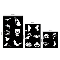 Pochoirs de peinture corporelle temporaires en PVC de haute qualité, professionnels, personnalisés, universels et autocollants pour le visage, vente en gros