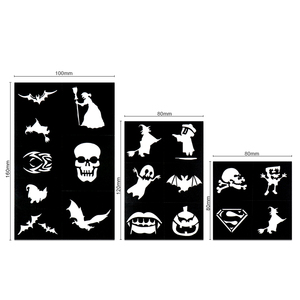 Haute qualité en gros <span class=keywords><strong>professionnel</strong></span> personnalisé spécial Unique Body Art modèles universel auto-adhésif visage <span class=keywords><strong>peinture</strong></span> pochoirs - Product Image 4