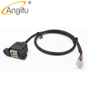 Angitu Motherboard Dupont/ PH2.0 5Pin to <strong>USB</strong> B Female Socket Panel Mount <strong>Printer</strong> <strong>Cable</strong> with Screw Lock - Product Image 2