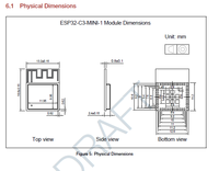 Módulo inalámbrico ESP32-C3-MINI-1 esp32 c3 Wi-Fi BLE5.0 con chip ESP32-C3 de 4MB de memoria flash y antena PCB de ESPRESSIF para IoT