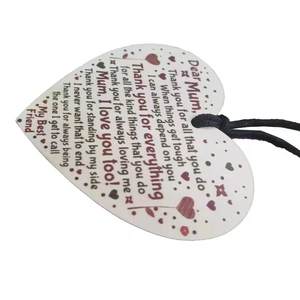 Perfecto <span class=keywords><strong>para</strong></span> <span class=keywords><strong>tu</strong></span> <span class=keywords><strong>novio</strong></span> o novia recuerdo romántico hecho <span class=keywords><strong>a</strong></span> <span class=keywords><strong>mano</strong></span> colgante de madera Placa de corazón regalo - Product Image 2