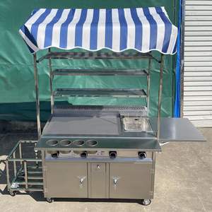 New Custom Multi-Functional <b>Gas</b> Snack Cart Umbrella / Commercial Mobile <b>BBQ</b> Tacos French Fries Burgers Hot High Productivity - Product Image 3