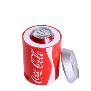 0.5L 5V Home Car Use USB Small Cute Little 330ml Cola Beer Cans Mini Cooler Box Small Refrigerator