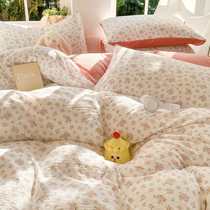 Vierteiliges Quilt-Sommerbettwäsche-Set Bubble-Bettwäsche-Set Dreiteiliges Ausbleichresistentes Bettwäsche-Set King-Size-Bettwäsche-Set - Product Image 4