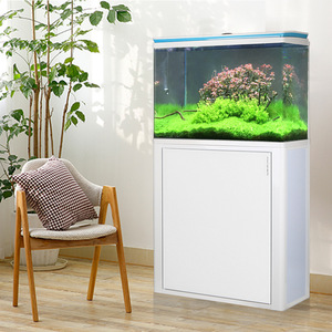 Acquario <span class=keywords><strong>Sen</strong></span> per Soggiorno con Fondo in Vetro, Illuminazione LED e Alta Trasparenza per Pesci Rossi - Product Image 2