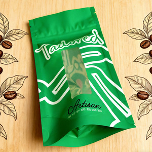 Bolsa de Fondo Plano Personalizada con Impresión, Reutilizable, Laminada, Impermeable, para Empaque de Café y Té con Ventana - Product Image 3