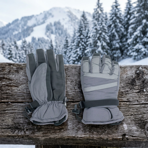 Gants de ski imperméables et isolés thermiquement, à doigts entiers, en polyester, avec fermeture à cordon, unisexes, pour les sports d'hiver en plein air, snowboard - Product Image 1