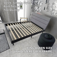 Cadre de lit rembourré design minimaliste pour lit King et Queen, mobilier de chambre doux et confortable