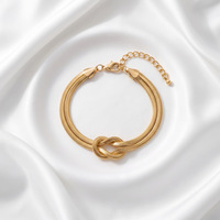 Bracelet hypoallergénique en acier inoxydable double couche, chaîne serpent, sans plomb, sans nickel, pour enfants, filles et garçons, vente en gros