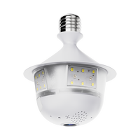 Caméra de sécurité intelligente panoramique à 360 degrés, ampoule connectée WiFi, caméra de surveillance intérieure pour la maison