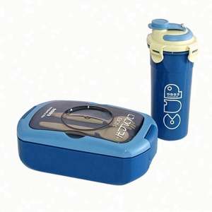 Wholesale Custom Rectangle <b>Kids</b> <b>Lunch</b> <b>Box</b> Set Bento BPA-Free Thermal Plastic with Bag and Water Bottle <b>for</b> School Food Storage - Product Image 5