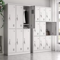 Casiers métalliques modernes en acier pour employés, casiers de dortoir, armoires de rangement métalliques pour dortoirs étudiants avec casiers verrouillables