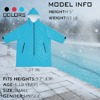 Veste parka imperméable et coupe-vent pour enfants et jeunes BKD, doublée en sherpa, avec fermeture éclair, manteau chaud oversize pour la natation