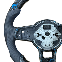 Geschmiedetes Carbon-Leder Sportlenkrad für Volkswagen Tiguan Jetta GTI Bora Santana Caddy Golf 7 6 MK7 MK7.5 MK6