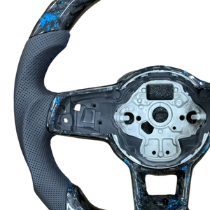 Volante Deportivo de Fibra de Carbono y Cuero para Volkswagen Tiguan, Jetta, <span class=keywords><strong>GTI</strong></span>, <span class=keywords><strong>Bora</strong></span>, Santana, Caddy, Golf 7, 6, MK7, MK7.5, MK6 - Product Image 3