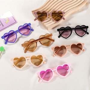 Wholesale Cute Children Baby Candy Colors Sun <b>Glasses</b> UV400 Kids Cartoon <b>Heart</b> Love Sunglasses for Girls - Product Image 5