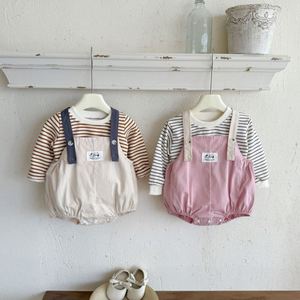 Macacão Bordado 100% Algodão para Meninas Engepapa ODM, Sem Mangas, Bonito, para Primavera e Outono - Product Image 1