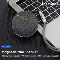 Altavoz Portátil Miccell 2025 Magnético BT5.3 Inalámbrico con LED RGB, 2.0 Canales, Salida de 5W, Sonido de Alta Definición, Integrado para Computadora