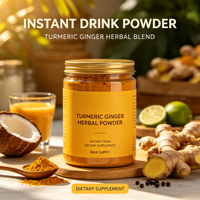 Poudre de boisson instantanée au curcuma et au gingembre, poudre à base de plantes pour le soutien des articulations et de la digestion, pour une utilisation quotidienne