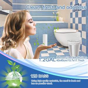Kleine Mülls äcke 1,2 Gallonen-5 Liter Abfall korb Mülls äcke Badezimmer Mülls äcke für Toilette, Büro, 120 Stück, Weiß - Product Image 4