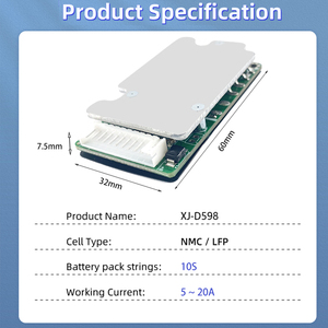 XJ BMS 10S 13S 15A 20A 32V 37V 41V 48V LFP NMC Batería <span class=keywords><strong>de</strong></span> fosfato <span class=keywords><strong>de</strong></span> hierro y litio integrada Lifepo4 BMS para bicicleta eléctrica - Product Image 6