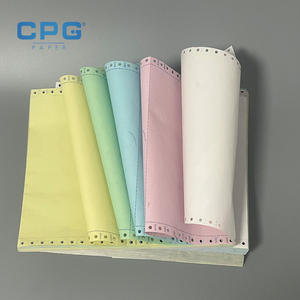 Papel Continuo NCR de Alta Blancura para Formularios Comerciales, Rollo Jumbo, 50gsm 55gsm, Imagen Azul, Venta al por Mayor de Fábrica - Product Image 1