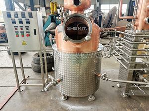 Destilador <span class=keywords><strong>de</strong></span> cobre híbrido ZJ 200L OEM Alambic para whisky Brandy Agave Alcohol Distill con sistema <span class=keywords><strong>de</strong></span> limpieza CIP - Product Image 3